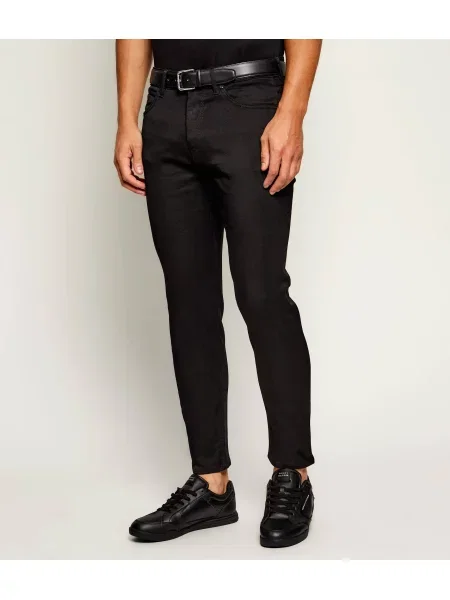 BOSS GREEN Blugi TR_PS | Boss x Porsche | Tapered fit negru