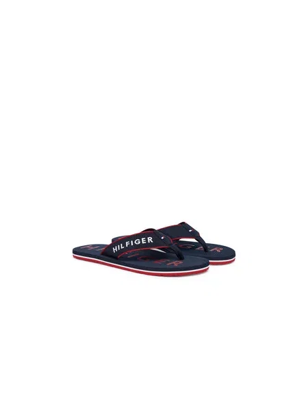 Šlepetės per pirštą Tommy Hilfiger Sporty Hilfiger Beach Sandal Tamsiai mėlyna
