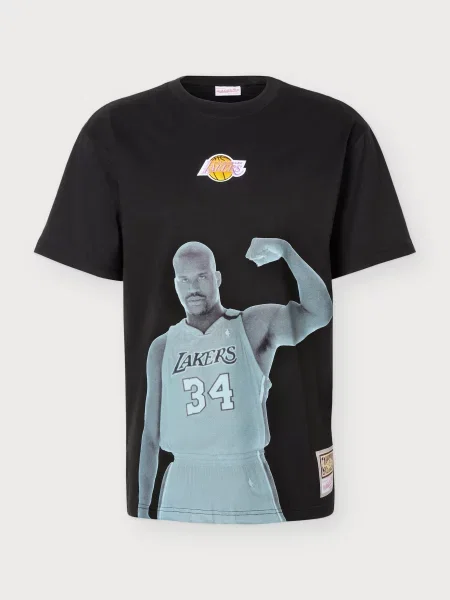Mitchell & Ness Tričko NBA PLAYER LAKERS O'NEAL žlutá / šedá / pastelově zelená černá