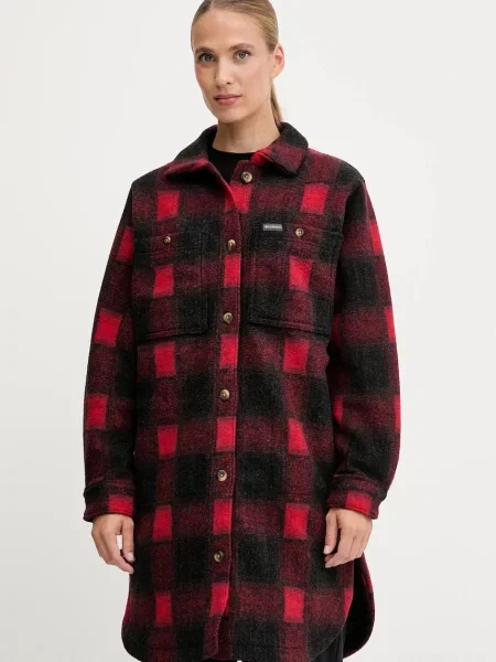 Columbia geacă cu aspect de cămașă Wildest Venture rosu de tranzitie