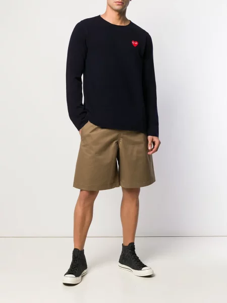 Siuvinėtas megztinis Comme Des Garçons Play mėlyna