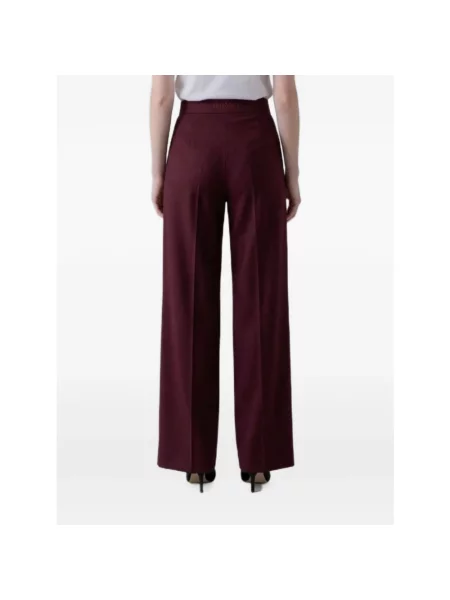 Spodnie Max Mara fioletowe