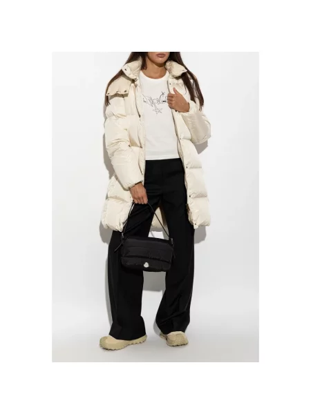 Koszulka Moncler z logo beżowa