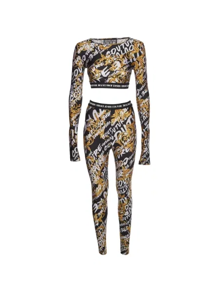 Leggings Versace Jeans Couture cu imagine negru