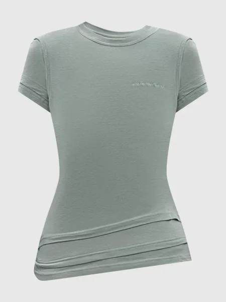 Футболка Alexander Wang зеленая