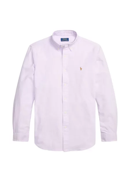 Matlasat cămașă Polo Ralph Lauren cu autograf de catifea cord alb