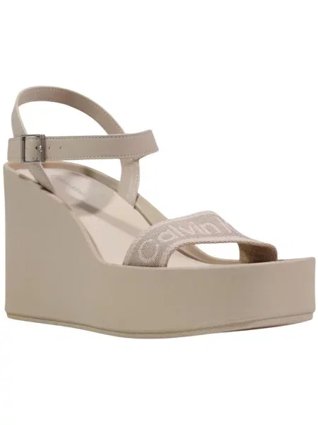 Sandale Calvin Klein cu pană bej