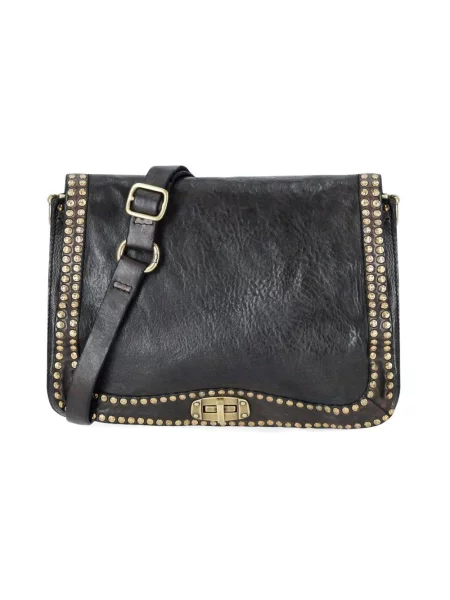 Torebka crossbody Campomaggi skórzana szara