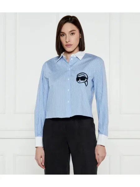 Karl Lagerfeld Ing IKON | Cropped Fit kék