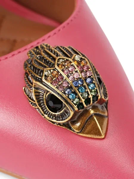 Bőr tűsarkú félcipő Kurt Geiger London rózsaszín