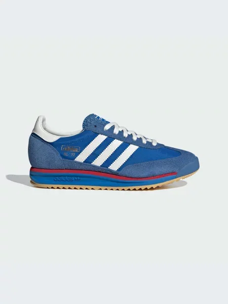 Кожаные кроссовки Adidas синие
