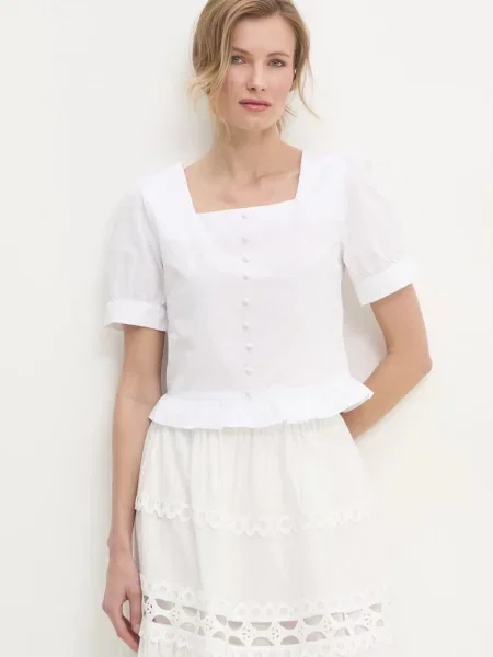 Блуза Answear Lab с изчистен дизайн бяло