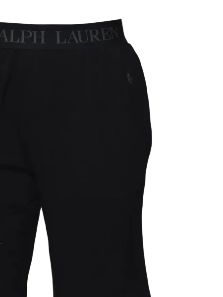 Велурени сандали Polo Ralph Lauren с връзки на платформе черно