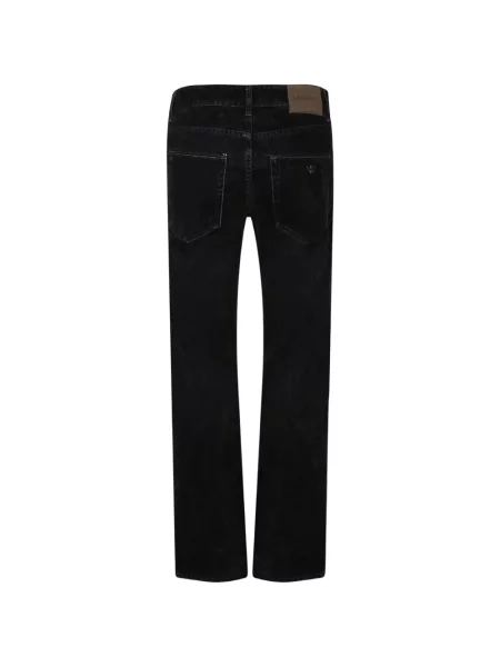 Traperice ravnih nogavica Emporio Armani s autogramom crna
