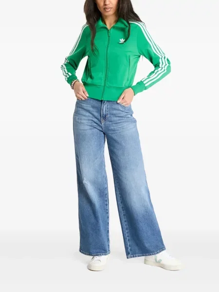 Hanorac Adidas cu autograf alergare evazat verde