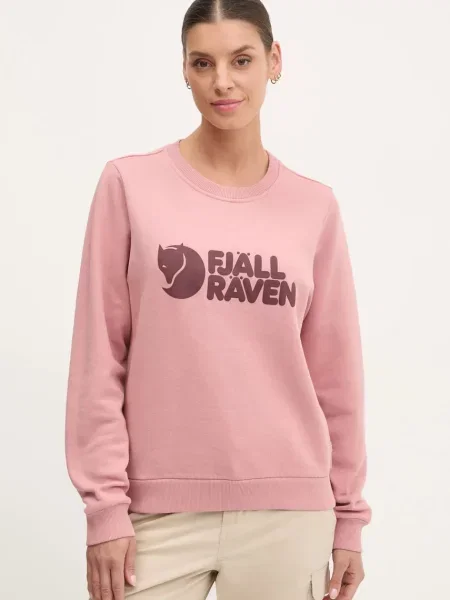 Fjallraven bluza dresowa Fjällräven Logo różowa