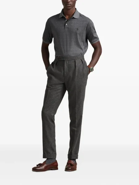 Dlouhá pruhovaná s límcem kšiltovka Polo Ralph Lauren modrá