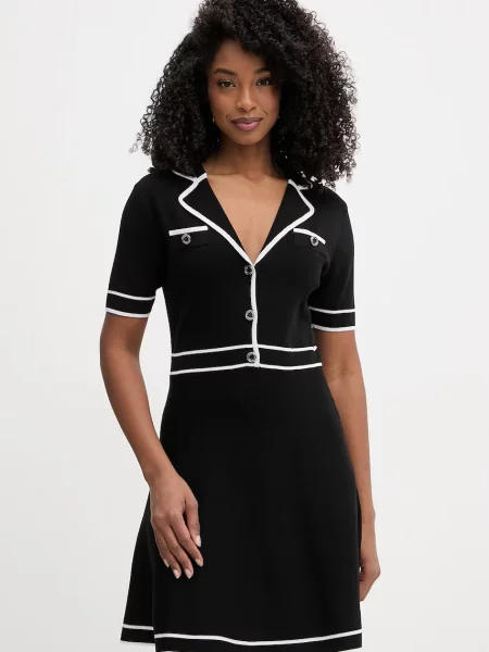 Morgan sukienka z wiskozą czarna