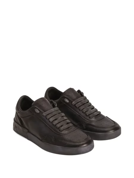Δερμάτινα sneakers Dolce & Gabbana Portofino με κορδόνια μαύρο