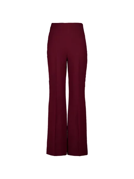 Pantaloni Roland Mouret de mătase roșu