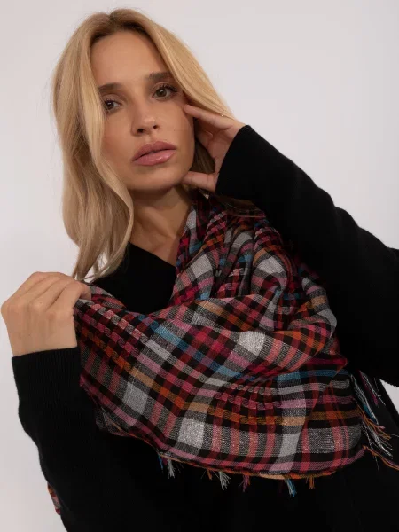 Kockás sál Fashionhunters fekete