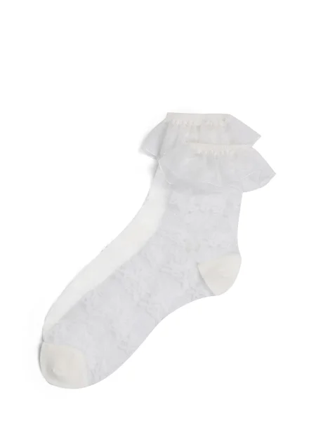 Karl Lagerfeld Nogavice kremna / off-bela bela