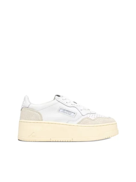 Sneakersy Autry na platformie skórzane białe