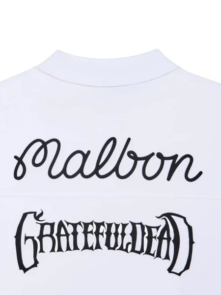 Długi golf polo Malbon Golf białe