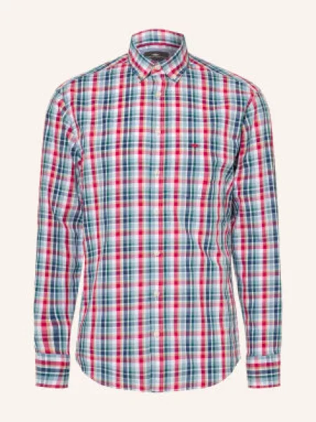 Fynch-Hatton Košile Regular Fit fuchsiová / petrolejová / tmavě modrá