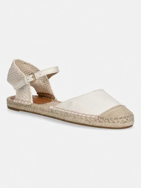 Lauren Ralph Lauren espadrile pentru femei Robby Flat alb