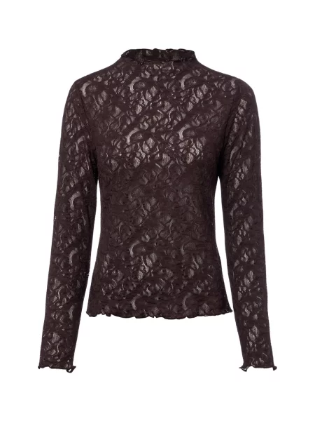 Bluzka z długim rękawem o kroju regular fit ze wzorem na całej powierzchni S.oliver Black Label biała