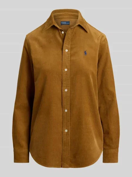 Koszula Polo Ralph Lauren sztruksowa brązowa