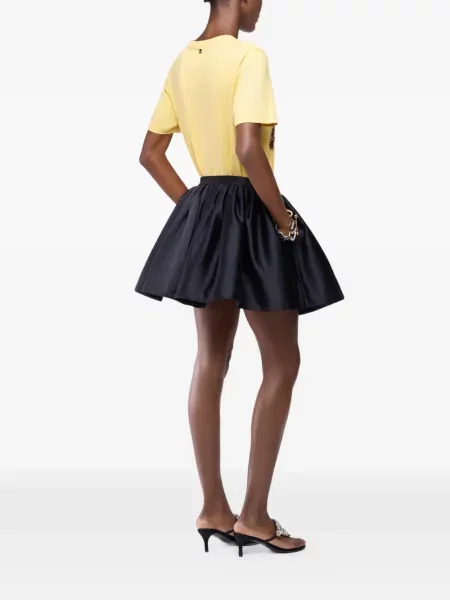 Mini fusta plisata Rabanne plisată negru
