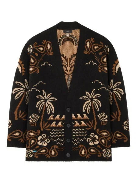 Cardigan Alanui cu model paisley negru