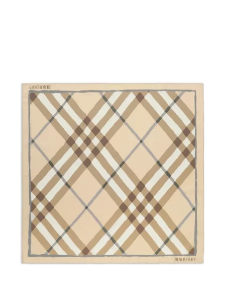 Fular Burberry de mătase în carouri