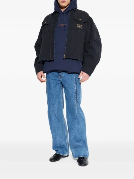 Hanorac cu glugă Vetements albastru