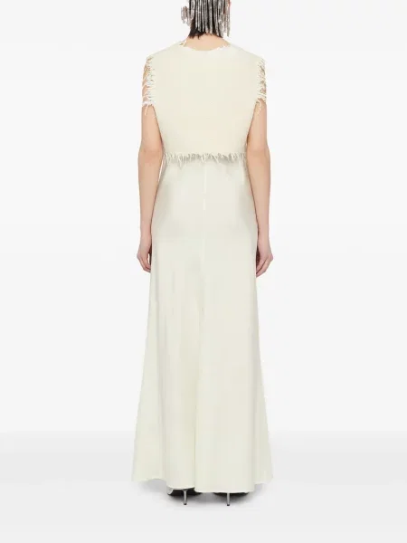 Вълнена рокля Jil Sander бяло