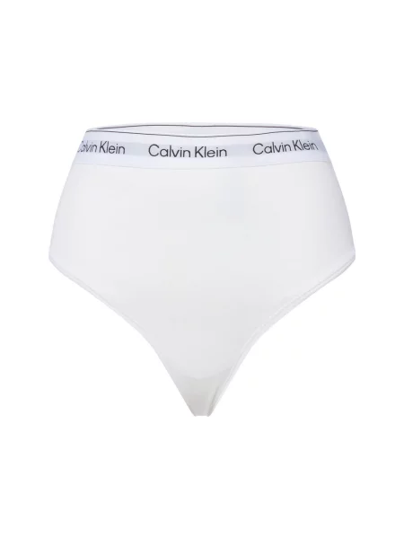 Calvin Klein Stringi Kobiety jednolity S biały