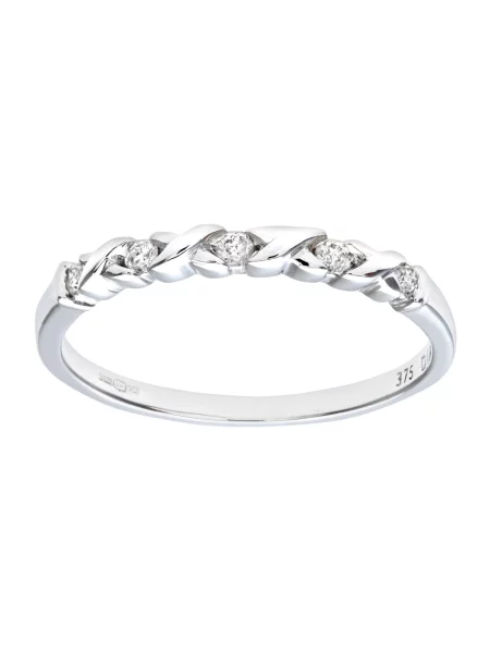 DIAMANT LETERNEL Prsteň Eternity-Ring aus Weißgold mit Karat Diamant strieborná