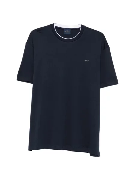 Scurt tricou Paul & Shark cu autograf albastru