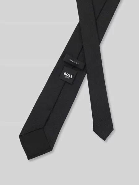 Krawat z mieszanka jedwabiu model H-Tie 8 CM-ONE' Boss czarny