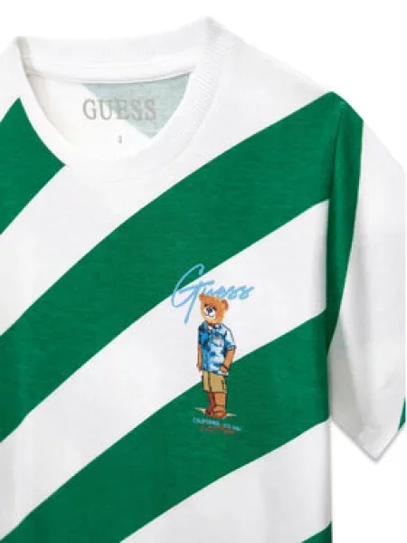 Guess Majica Regular Fit zelena