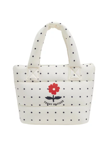 TOMMY HILFIGER Geantă ESSENTIAL bleumarin / galben / roșu alb