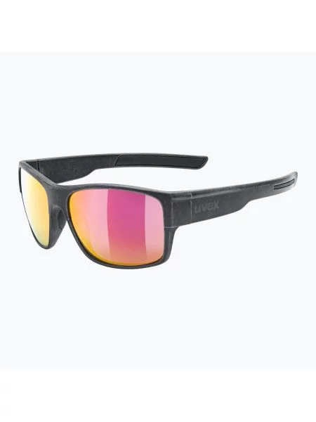 Okulary przeciwsłoneczne UVEX Esntl Urban black matt/mirror red czarne