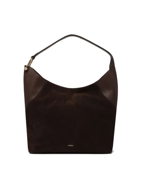 Torebka skórzana Furla skórzana brązowa