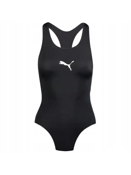 Jednoczęściowy Kostium Kąpielowy Z Logo Racerback czarny