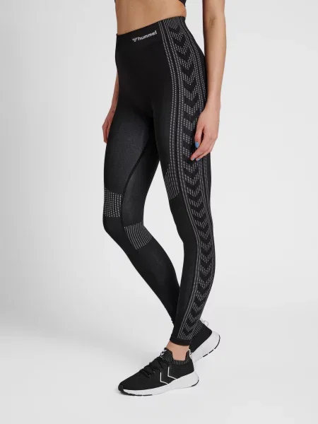 Legginsy ze średnim stanem Hummel Shaping czarne