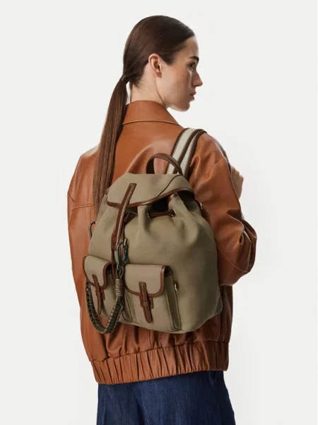 Ruksak Weekend Max Mara Popoli Kaki zelena