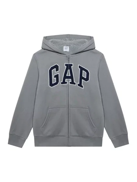 GAP Ζακέτα φούτερ γκρι / μαύρο λευκό