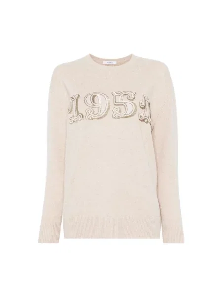 Sweter Max Mara wełniany beżowy